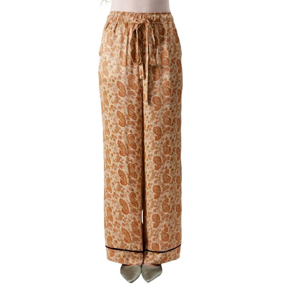 NEW MAUDE CLUB cara pants in marigold paisley print